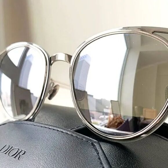 Dior Sculpt/S Silver Mirror Framed Sunglasses NWT - Picture 2 of 10